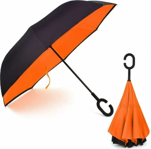 Kazbrella Ομπρέλα Βροχής με Μπαστούνι PB23-022 Orange