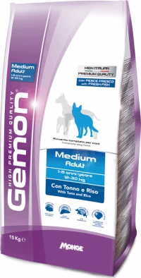 Monge Gemon Medium Adult with Tuna & Rice 15kg