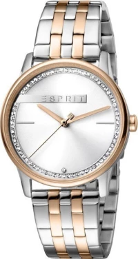 Esprit Ρολόγια Esprit Rock Crystals Two Tone Stainless Steel Bracelet Es1L082M0075