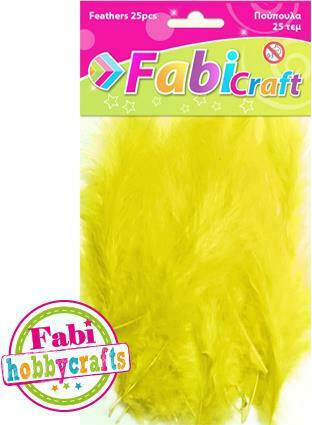 Πούπουλα Fabi 10gr 25τεμ Κίτρινο
