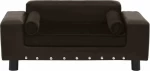 vidaXL Καναπές Βελουτέ/Συνθετικό Δέρμα Καφέ 81x43cm