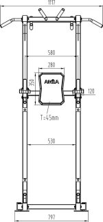 Μονόζυγο Δίζυγο Power Tower Amila 44274