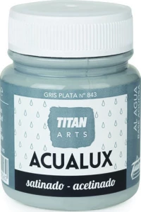 Titan Acualux Satin Χρώμα Νερού Μεταλλικών Αποχρώσεων Gris Plata 843 100ml