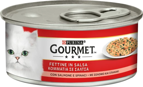 Purina Gourmet Σολομός/Σπανάκι 195gr 6τμχ