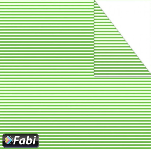 Fabi Χαρτόνι Μίνι Ριγέ Πράσινο 50x70cm 1τμχ