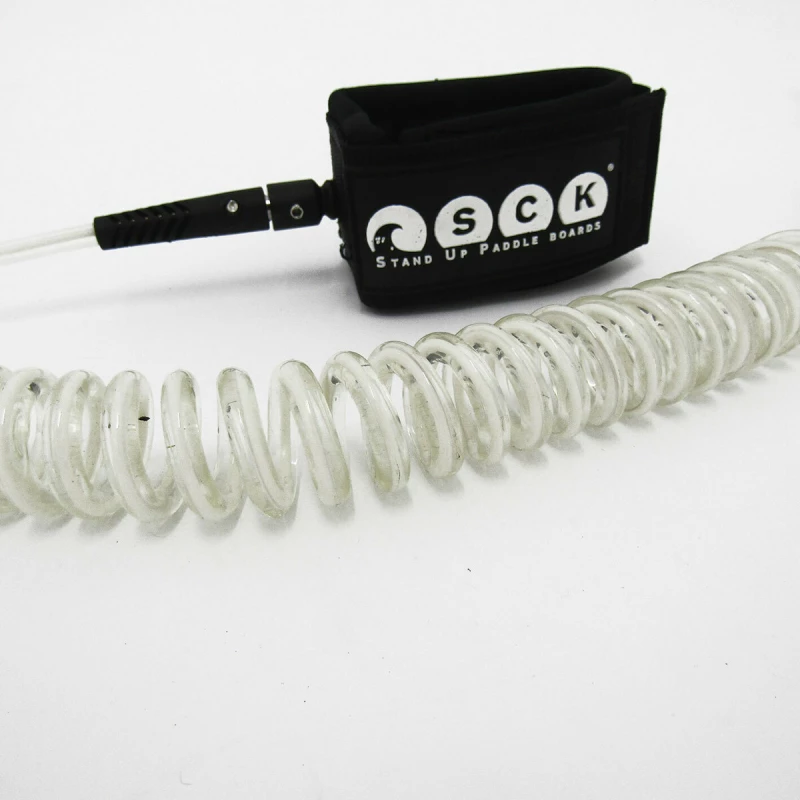 SCK SUP Leash 10ft Σπιράλ Διάφανο