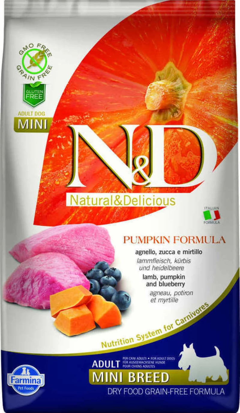 N&D Grain Free Pumpkin Lamb & Blueberry Adult Mini 2.5kg