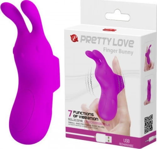 Pretty Love Finger Bunny 9.4cm Purple