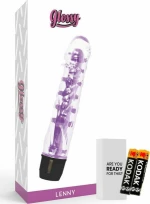 Glossy Lenny Vibrator 14cm Purple