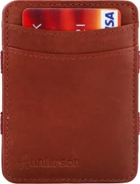 Hunterson Magic Wallet - Δερμάτινο Πορτοφόλι με RFID - Μπορντώ (Βυσσινί)