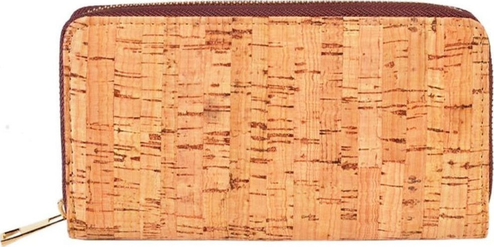 Πορτοφόλι Μονό Από Φελλό GTS Wood