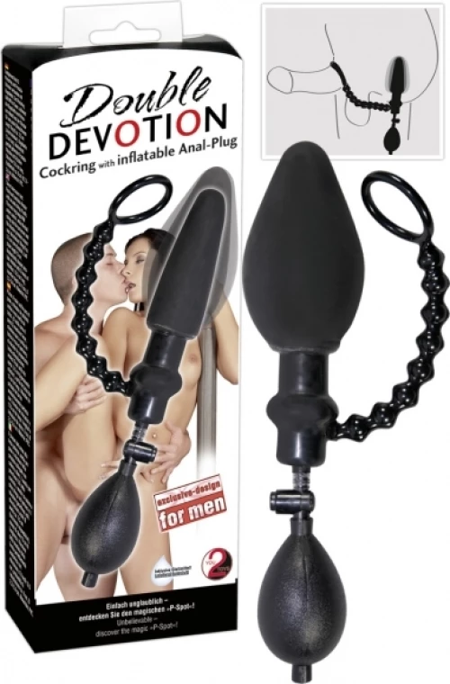 You2Toys Inflatable Double Devotion Black 10cm