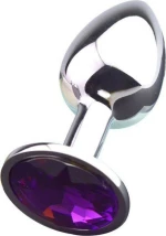 Kiotos Jewel Buttplug Small Silver/Purple 6cm
