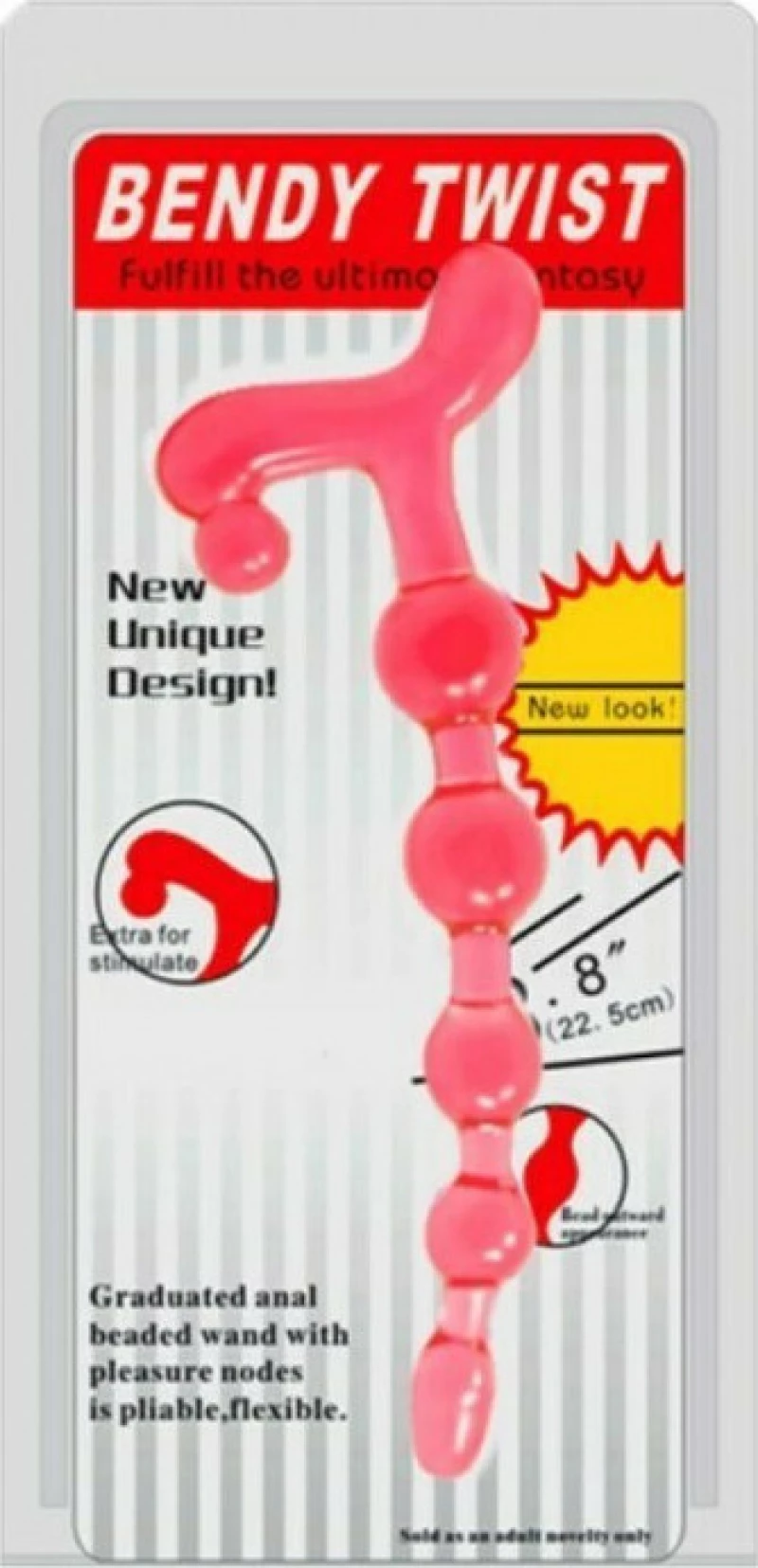 BENDY TWIST ANAL BEADS RED