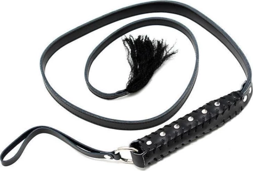 Rimba Bondage Play Whip 130Cm - Μαστιγιο 130Εκ Μαυρο