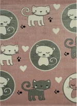 Koulis Carpets Παιδικό Χαλί Συνθετικό 200x290cm 1373A Pink Grey