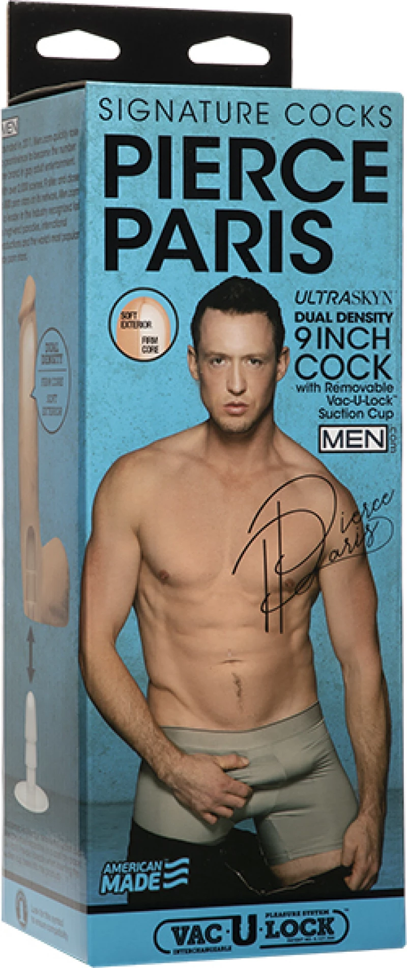 Doc Johnson Signature Cocks Pierce Paris Ultraskyn Cock with Removable Vac-U-Lock Suction Cup 23cm Vanilla