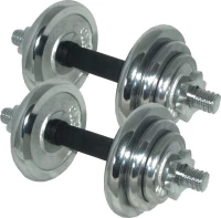 Σετ 2 Αλτήρες Χρωμίου Με Δίσκους 2x10kg Level-S SP8450X2