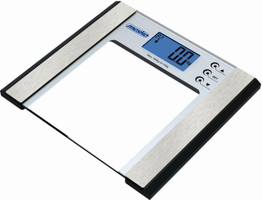 Adler MS 8146 personal scale Electronic personal scale Square Silver Transparent