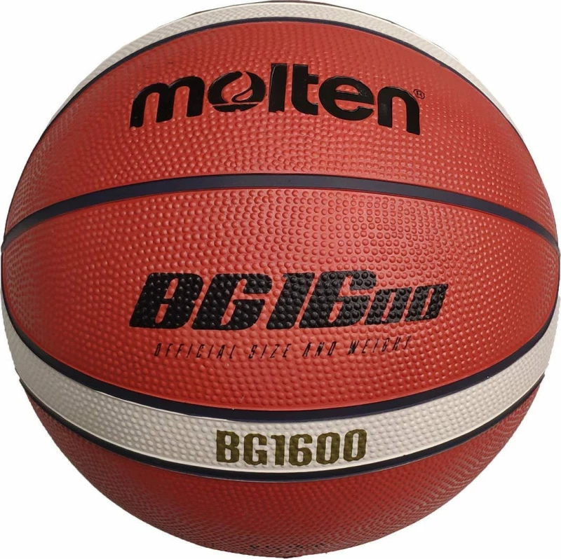 Molten Rubber Cover Basketball No 5 B5G1600 Brown/Orange/Ivory