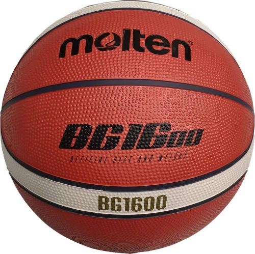 Molten Rubber Cover Basketball No 7 B7G1600 Orange/Ivory