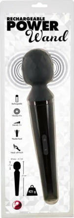 You2Toys Rechargeable Power Wand Black 31cm