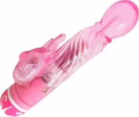 Baile Multispeed Vibrator With Clit Stimulator 18cm Pink