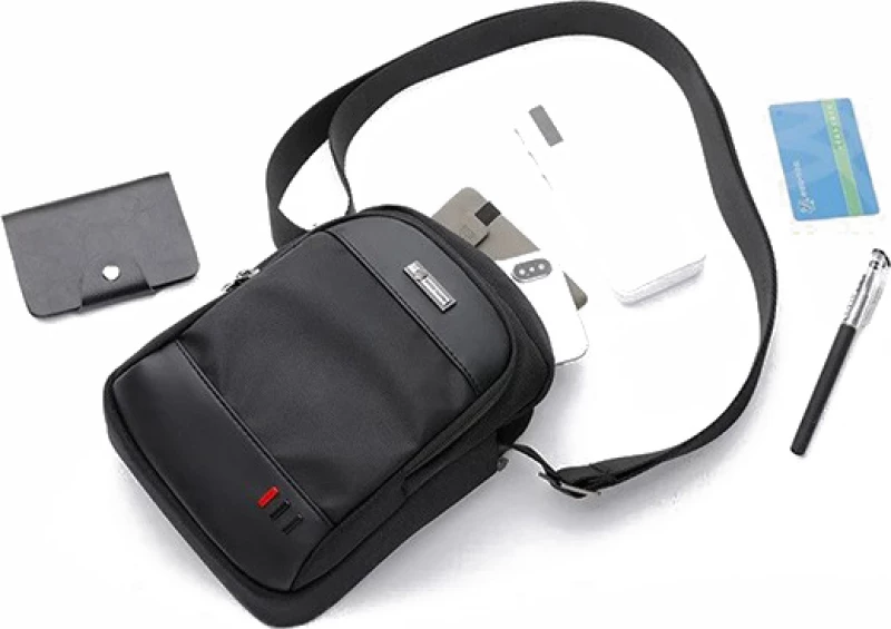 Arctic Hunter Τσάντα Ώμου K00063-Bk, Με Θήκη Tablet, Μαύρη