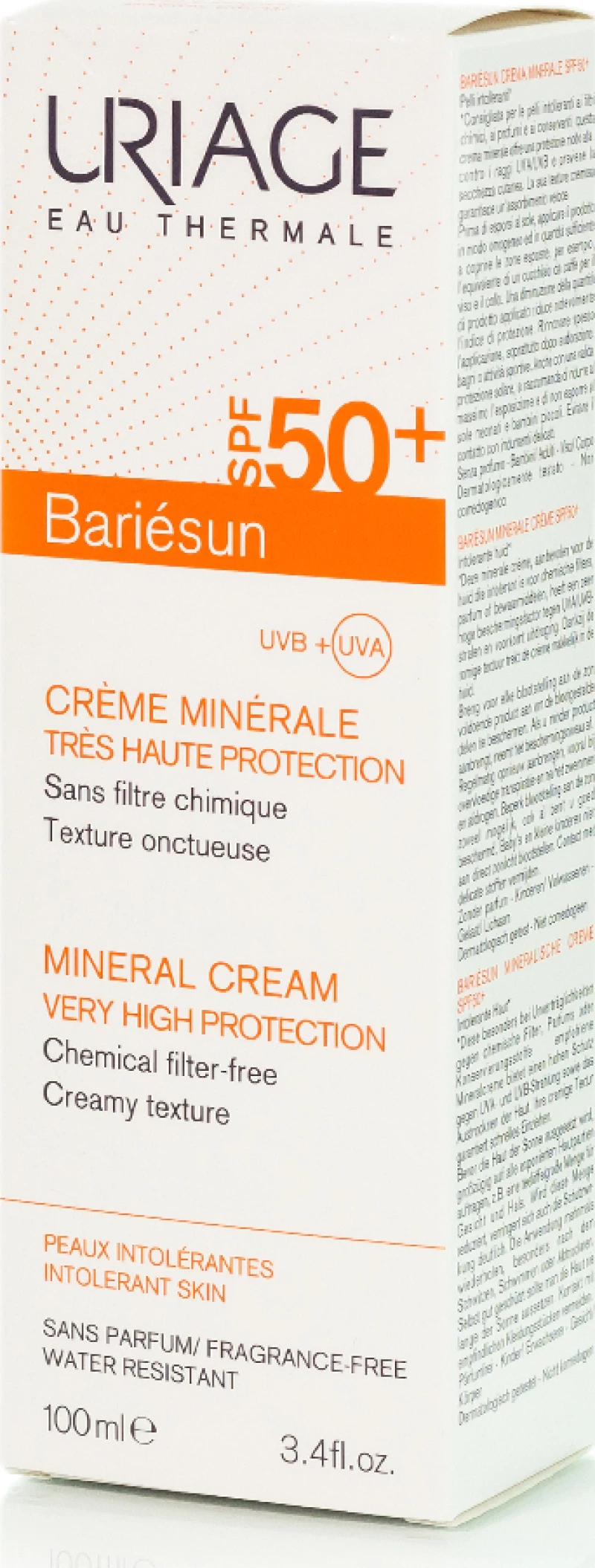 Uriage Bariesun Creme Minerale SPF50+ 100ml