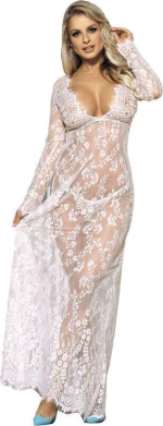 SUBBLIME LONG SLEEVE LONG DRESS WHITE