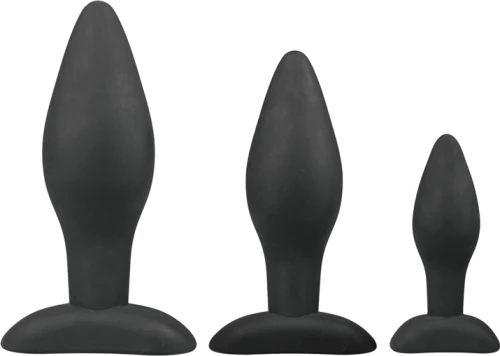 Easytoys Silicone Buttplug Set Black
