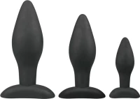 Easytoys Silicone Buttplug Set Black