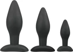 Easytoys Silicone Buttplug Set Black