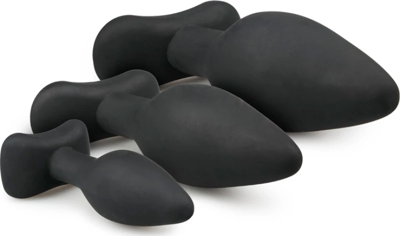 Easytoys Silicone Buttplug Set Black