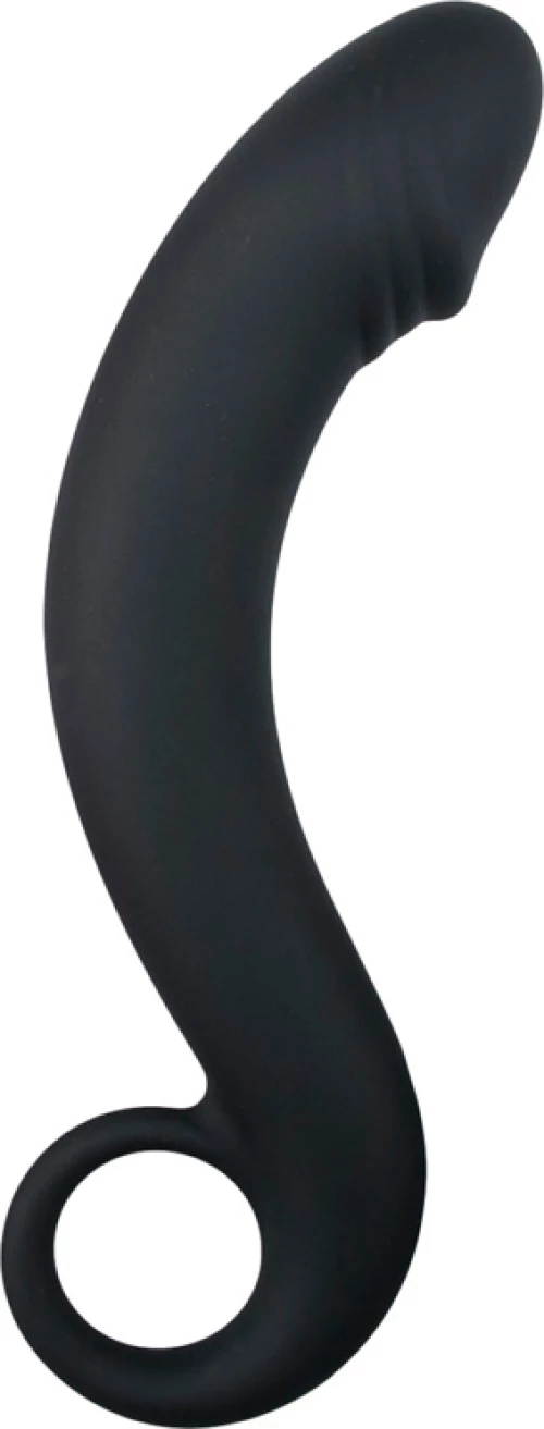 Easytoys Silicone Prostate Dildo Black 17.5cm