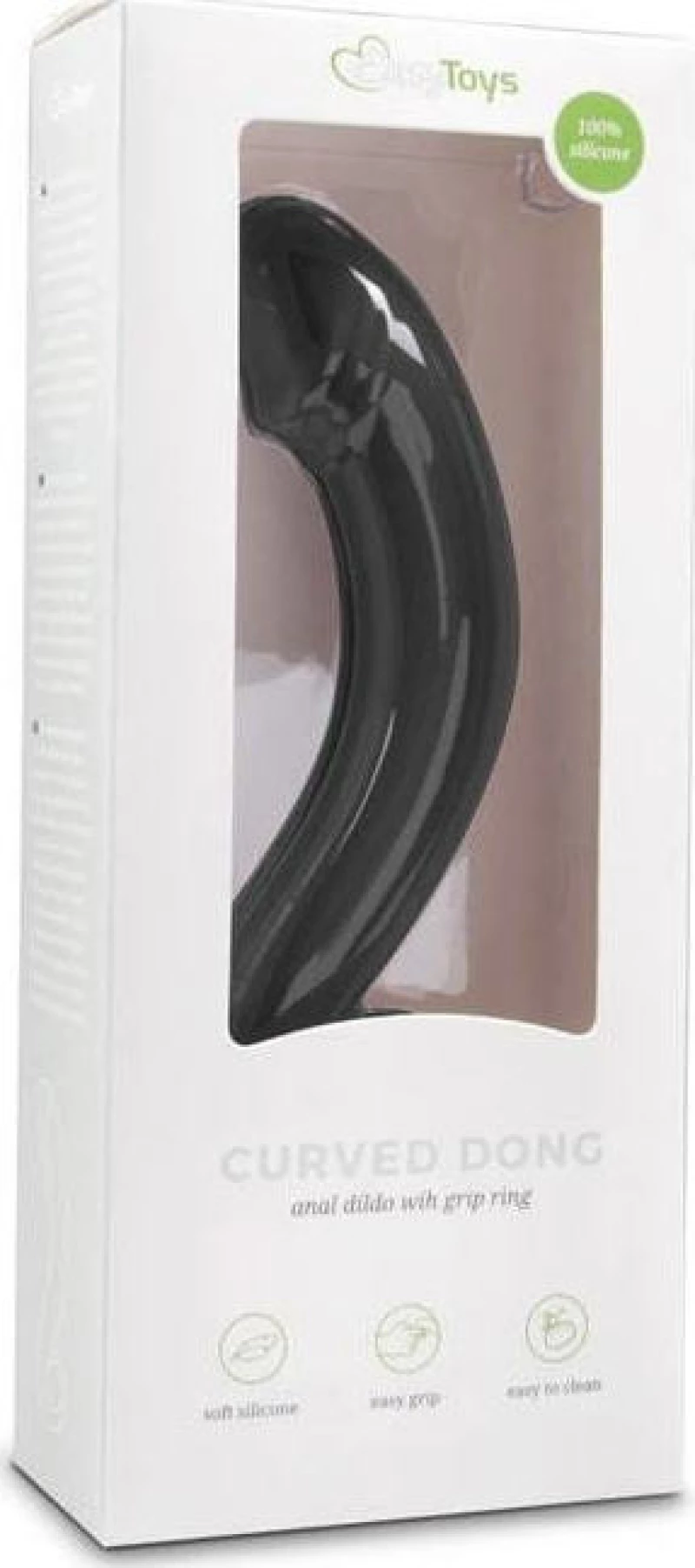 Easytoys Silicone Prostate Dildo Black 17.5cm