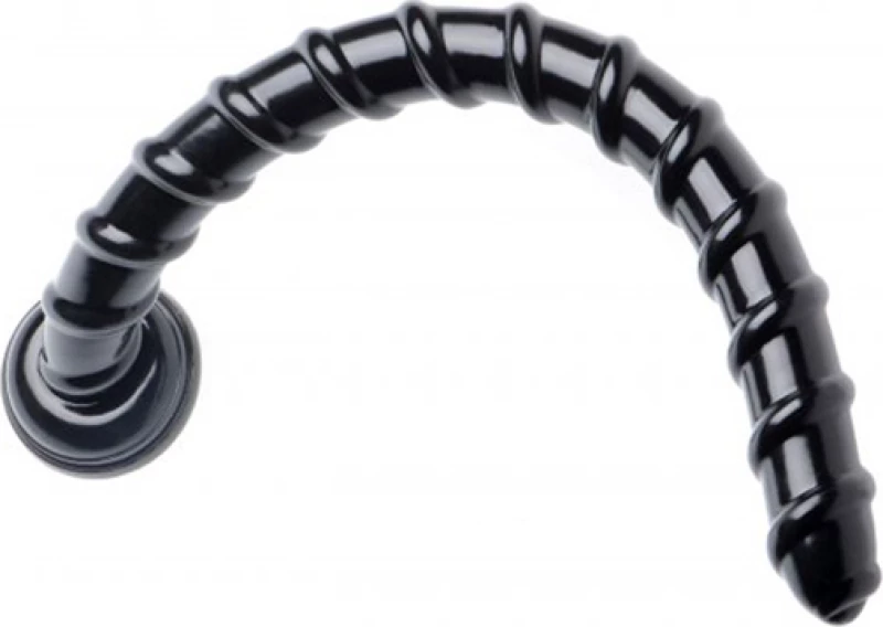 Hosed Swirl Anal Snake Black 48cm