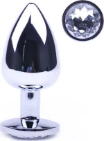 Clear Large Metallic Anal Plug