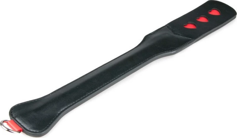 Easytoys Fetish Collection Long Leather Paddle with Heart