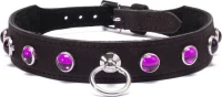 Devil Sticks Crystal Collar Hot Pink