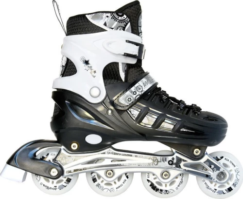 Πατινια Roller Inline Skates Αυξομειουμενα Αθλοπαιδια Μαυρα - 10305