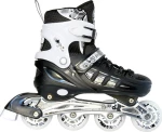 Πατινια Roller Inline Skates Αυξομειουμενα Αθλοπαιδια Μαυρα - 10305