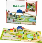 Zita Toys Ξύλινος Αυτοκινητόδρομος Με Σπίτια
