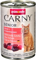 Animonda Carny Senior Βοδινό / Καρδιές Γαλοπούλας 400gr