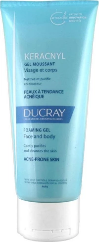 Ducray Keracnyl Foaming Gel with Myrtacine Innovation for Face & Body 200ml