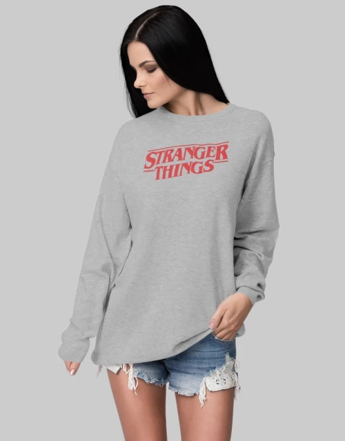 Stranger Things W Sweatshirt - GREY MELANGE