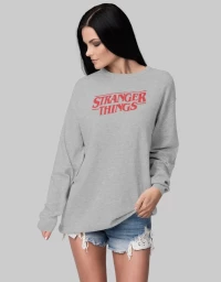 Stranger Things W Sweatshirt - GREY MELANGE