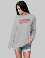 Stranger Things W Sweatshirt - GREY MELANGE