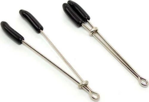 Fetish Addict Nipple Clamps Metal Black/Silver