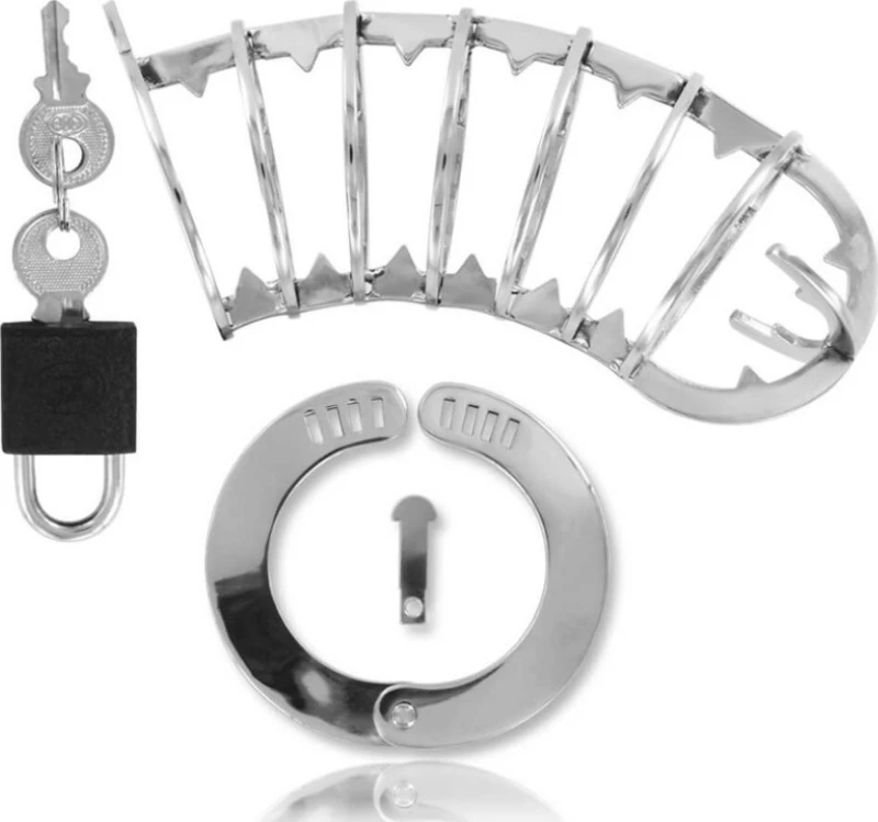 METALHARD SPIKED CHASTITY CAGE 14 CM